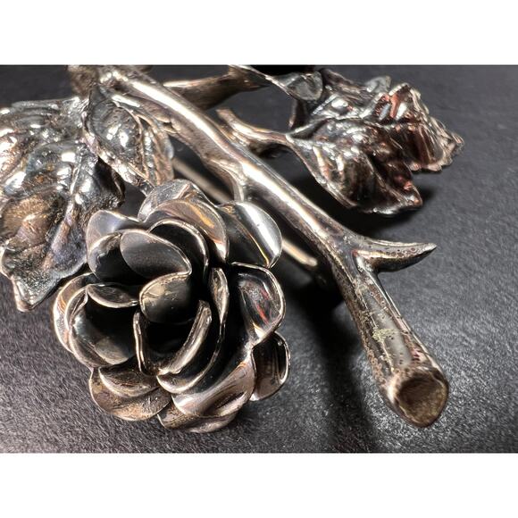 Vintage Danecraft sterling rose brooch pin - Picture 8 of 10